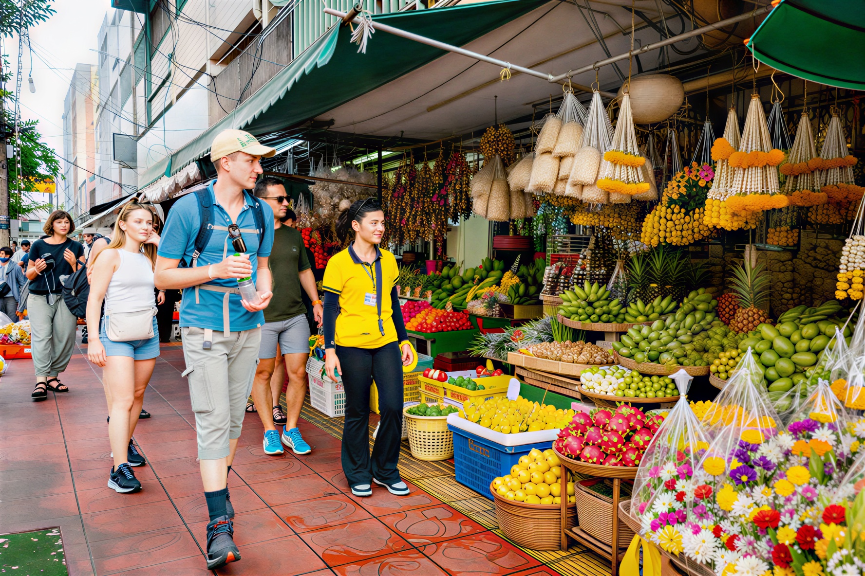 Guided walk through the Bangkok flower market