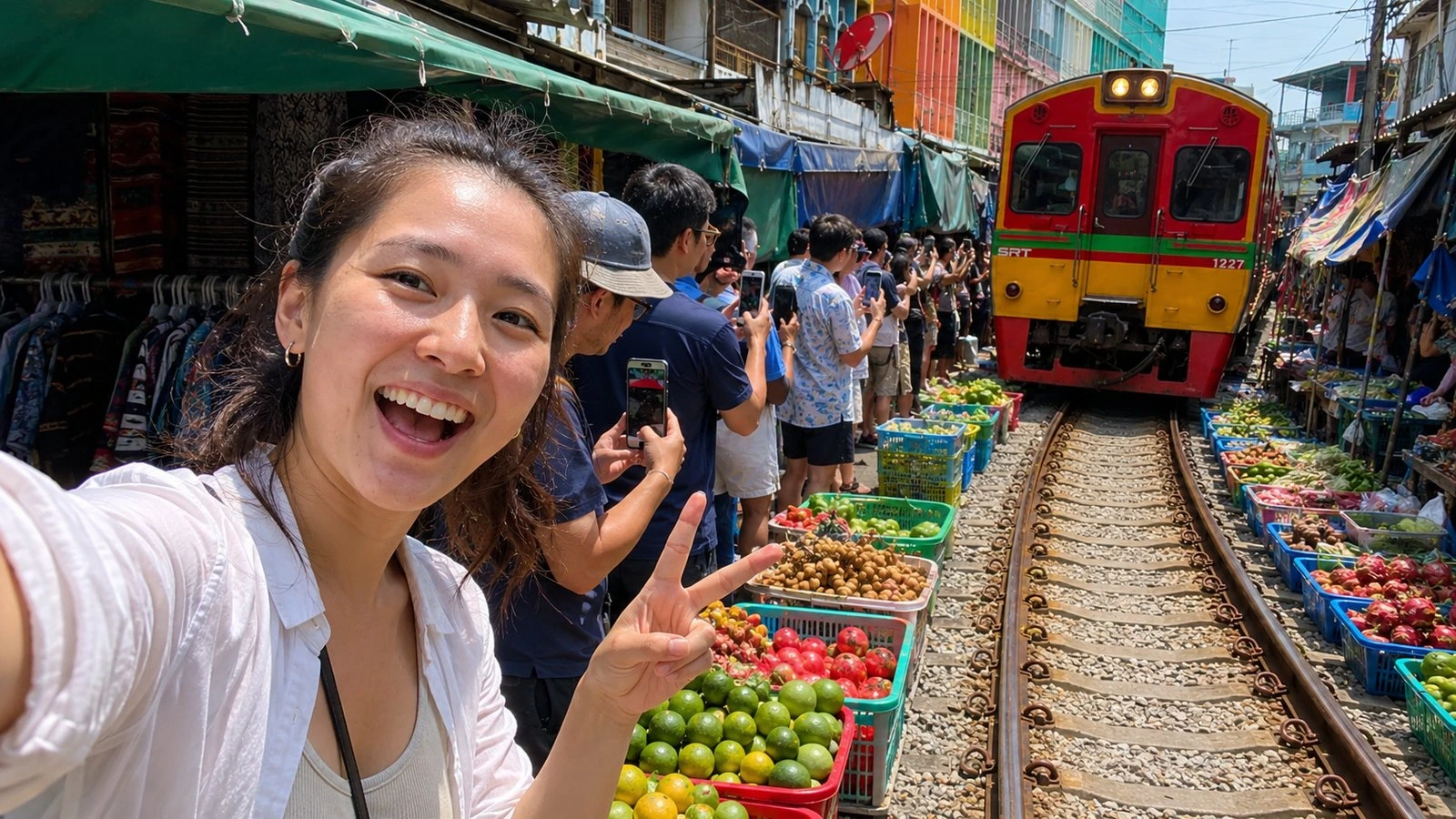 Maeklong railway market tours Bangkok